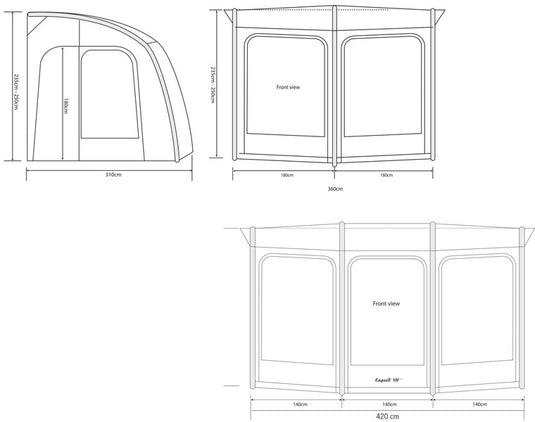 Tenda da sole per roulotte ESPRIT 360 PRO 900006