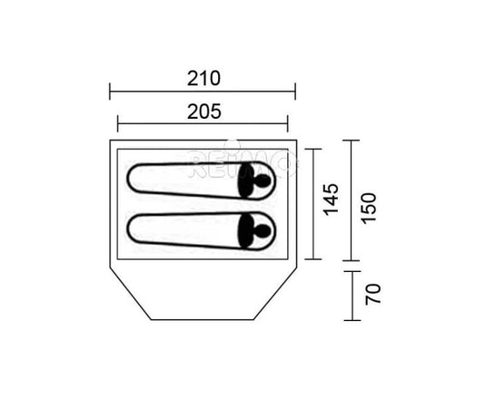 Tenda 2 persone Yellowstone 900022