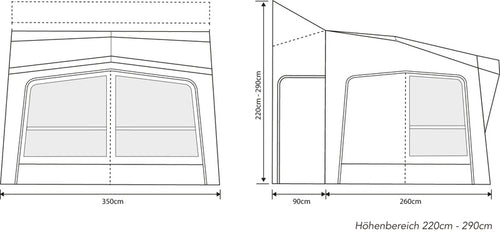 Tenda da sole per camper Outdoor Revolution ESPRIT PRO X 350M 900051