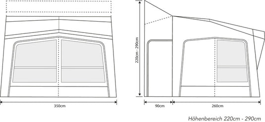 Tenda da sole per camper Outdoor Revolution ESPRIT PRO X 350M 900051