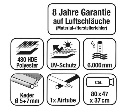 Tenda parziale gonfiabile per caravan E-Sport Air 400 900085