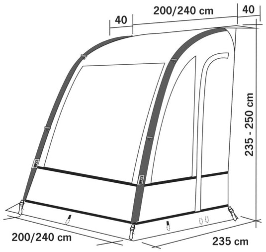 Tenda parziale gonfiabile per caravan Lynx 240 900097