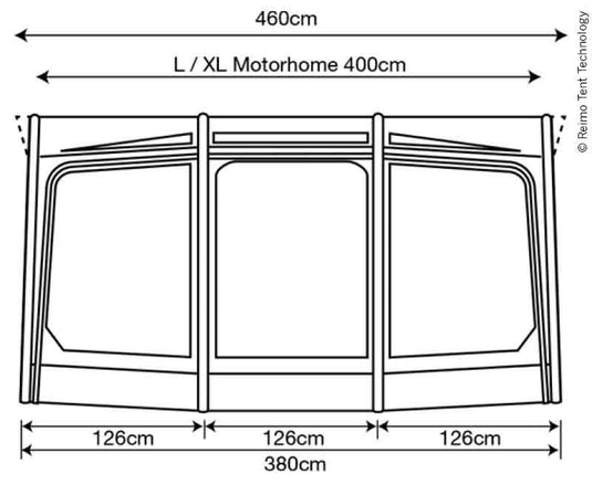 Tenda da sole per camper Eclipse Pro 380 XL 900089