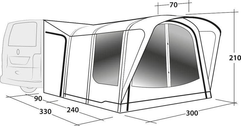 Carica immagine in Galleria Viewer, Outwell Newburg 240 Air - Tenda da sole gonfiabile 9000949
