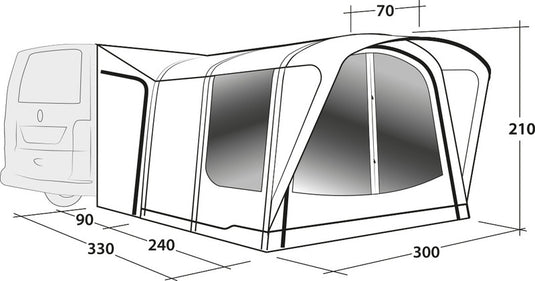 Outwell Newburg 240 Air - Tenda da sole gonfiabile 9000949