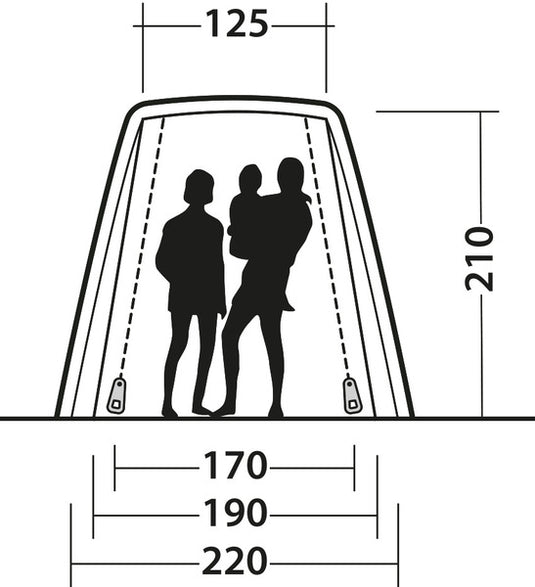 Tenda SANDCREST S per autobus altezza 155-185cm 9000950