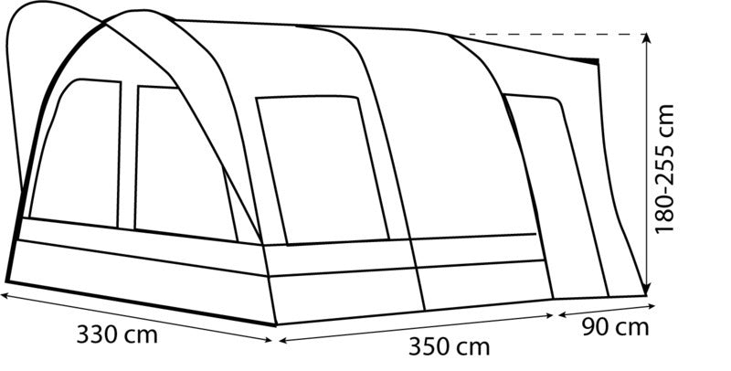 Carica immagine in Galleria Viewer, Tenda per autobus Tour Cap Air II, altezza di montaggio 180-255cm 9001784
