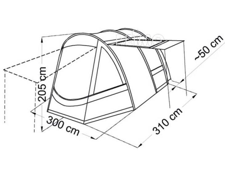 Carica immagine in Galleria Viewer, Tenda interna Tenda da letto per Tour Action 5 e 6 900279
