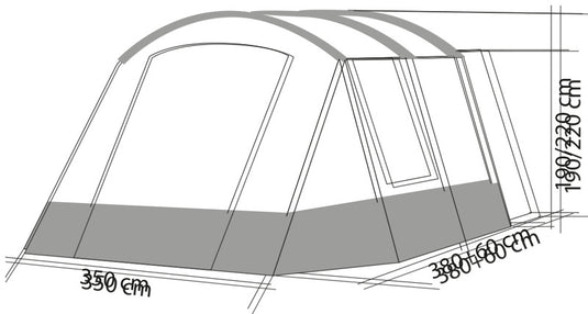 Tenda da sole per camper Tourlite Space 2 con molto spazio 900290