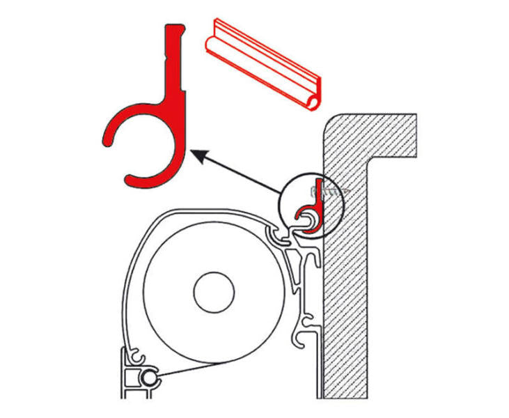 Load image into Gallery viewer, Keder rail alluminio 5m, canale a vite 90117
