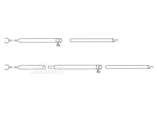 Barra di tensionamento/supporto per tetto Alu 170-250cm, in 3 parti 90337