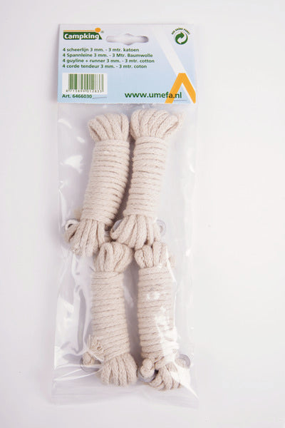 Linea di tensione bianca, lunga 3m, Ø 3mm. 4 pezzi 90344