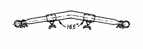 Barra di supporto per il tetto in acciaio (piegato) Dm: 22 mm 170-250 cm 90359