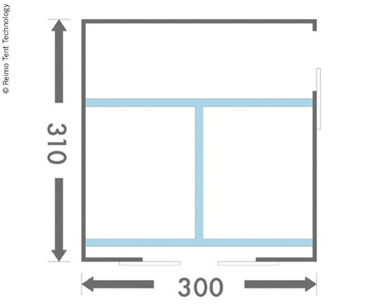 Tenda da sole per camper ORION 300, gonfiabile e autoportante 903726