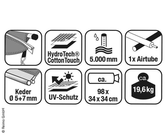 Tenda da sole per camper ORION 300, gonfiabile e autoportante 903726