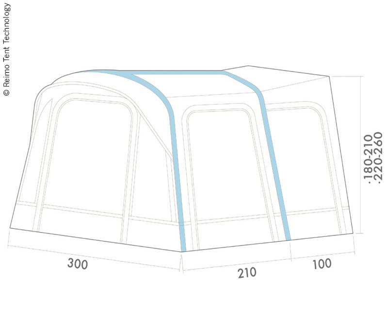 Load image into Gallery viewer, Blocco al veicolo per la tenda da sole Orion 300, altezza di fissaggio 220-240 cm 903728
