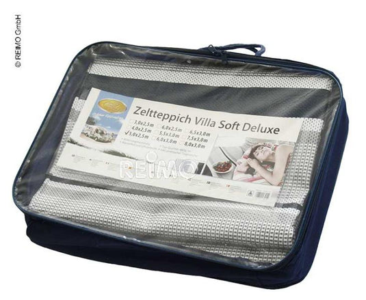 tappeto tenda 2,5x6m, blu-grigio-bianco 904162
