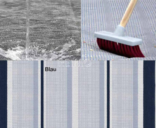 Tappeto per tende 3,0x6,0m, blu-grigio-bianco 904164
