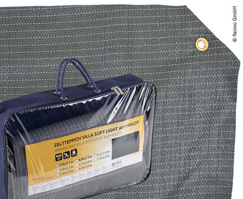 Tappeto tenda VILLA SOFT LIGHT 4x2,5m antracite 400g/m2 PVC 905011