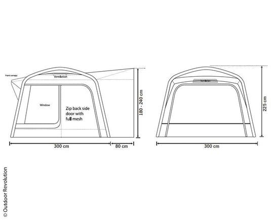 Tenda da sole per autobus Cayman Air 90558