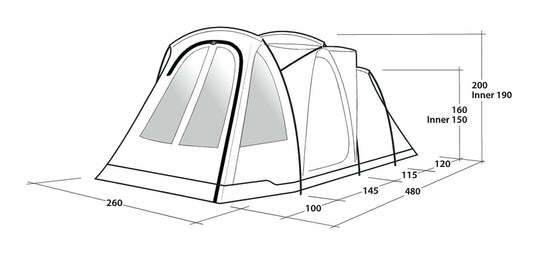 Tenda familiare Outwell SPRINGWOOD 4SG 90594