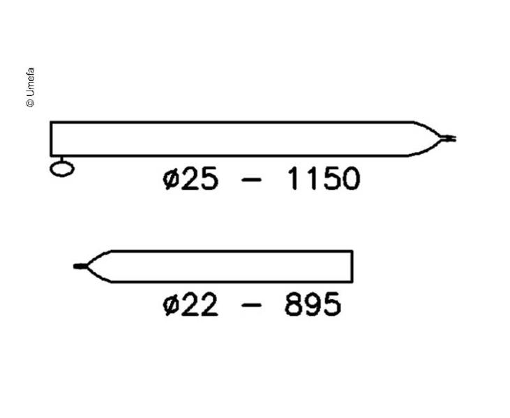 Load image into Gallery viewer, Asta gancio per tetto 110-200cm Alluminio Ø25mm 2 parti diritte 906080
