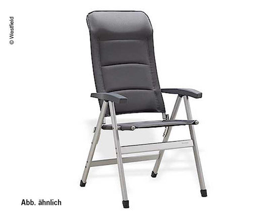 Sedia da campeggio Pioneer grigio charcol - sedia a quattro gambe imbottita 911535