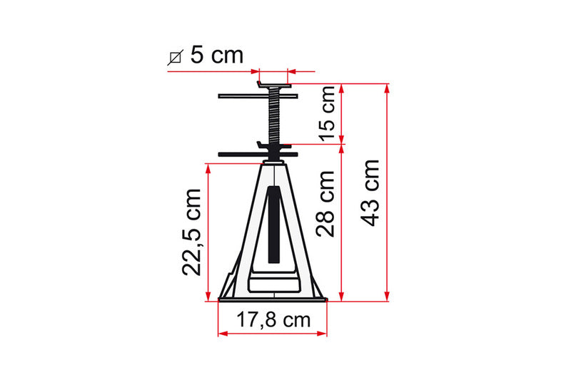 Load image into Gallery viewer, Telaio di sostegno per caravan Fiamma in alluminio - 4 pezzi 9120611
