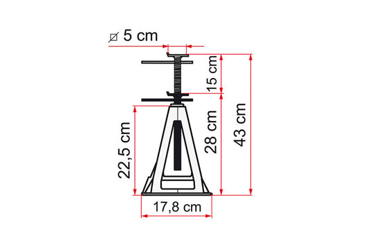 Telaio di sostegno per caravan Fiamma in alluminio - 4 pezzi 9120611