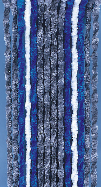 Carica immagine in Galleria Viewer, tenda in pile 56 x 185 cm, grigio/blu/bianco per porte di caravan 91260
