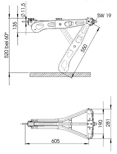 AL-KO Premium plug-in supporta ohnwagen m 91329