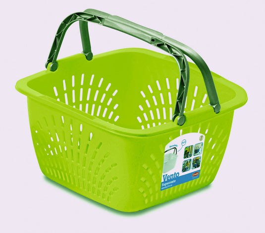 Cestino da 18,5l, colori misti: bianco, turchese, verde lime, 40x40x23cm 915634L