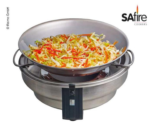 Padella SAfire / wok Ø335 x H80mm, wok in acciaio inox con fondo in rame 916643