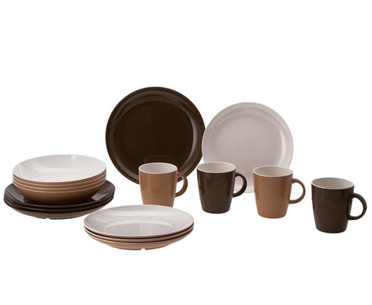 Set da tavola in melamina EARTH, 16 pz. per 4 persone 917034