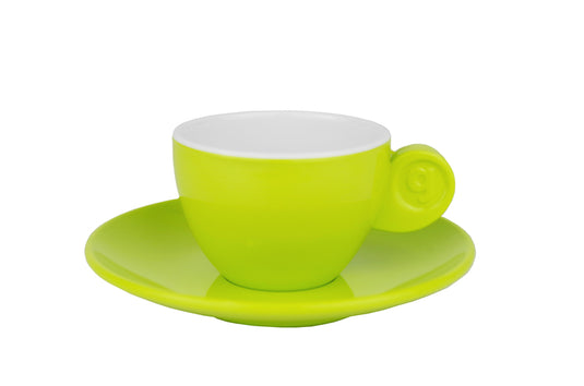 Tazzine espresso in melamina set 4 pezzi per 2 persone, verde lime, 100ml, Gimex 917093