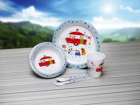 Set di cinture per bambini in melamina, motivo caravan, 5 pezzi 917390