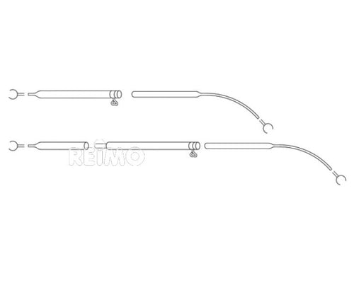 Barra di tensionamento/supporto per tetto in acciaio 210-255cm, 3 parti 91840