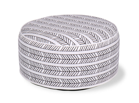 Pouf ETHNO - gonfiabile bianco / nero 920426