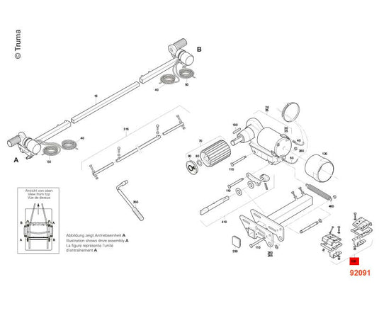 Set di telai standard BWP EM/CM Euro Mover II, altezza telaio min.185mm. 92091