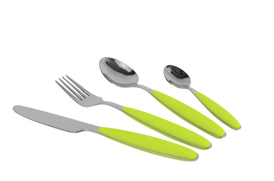 Posate Gimex per 4 persone, verde lime, 16 pz., acciaio inox 921676