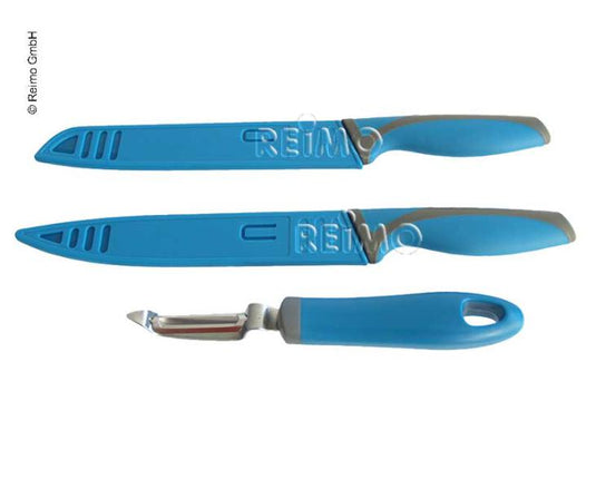 Set di coltelli BLU, 3 pezzi: coltello universale, coltello da pane e pelatrice 921680