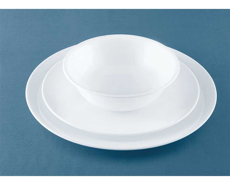 Carica immagine in Galleria Viewer, Set di stoviglie CORELLE WHITE, indistruttibile, 12 pezzi, per 4 persone 92319
