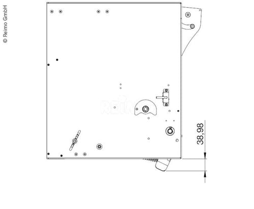 Fase 3 stadi motore 530 mm a destra, per camper di grandi dimensioni (liner) 923723