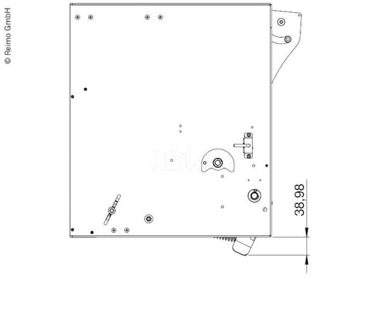 Fase 3 stadi motore 530 mm a destra, per camper di grandi dimensioni (liner) 923723