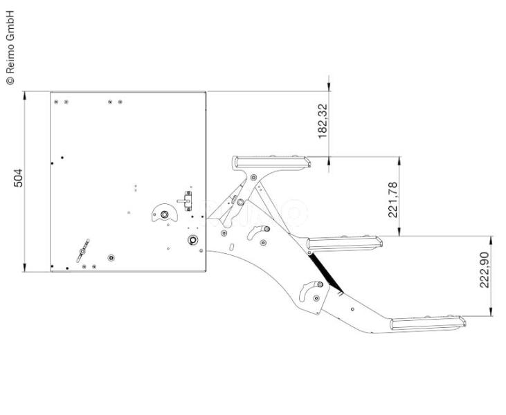 Carica immagine in Galleria Viewer, Fase 3 stadi motore 530 mm a destra, per camper di grandi dimensioni (liner) 923723
