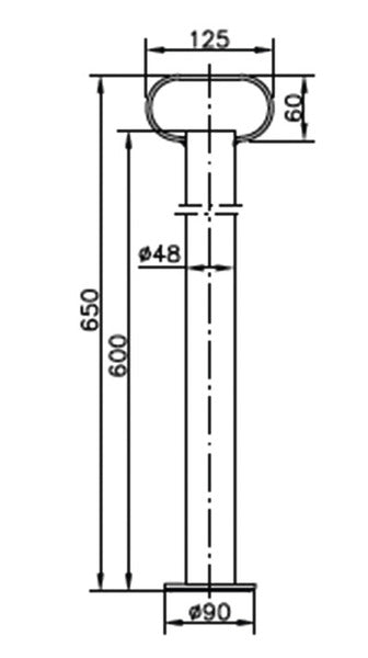 Tubo di supporto RSR 48-600mm 92756