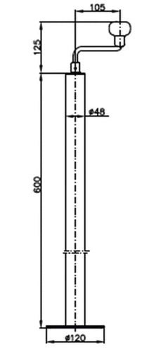 Tubo di supporto ST 48-120m.crank 92759