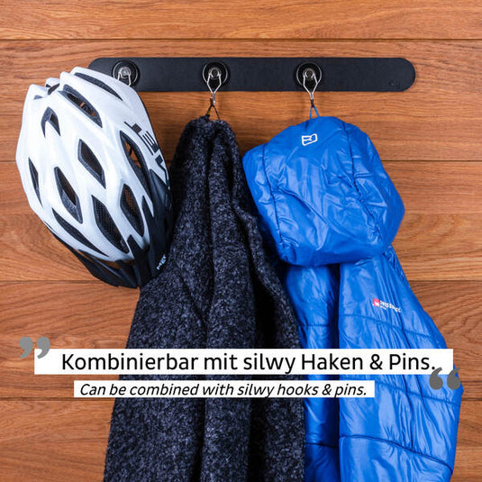 Binario in metallo SILWY - bianco o nero / lunghezza 25 o 50 cm M929538