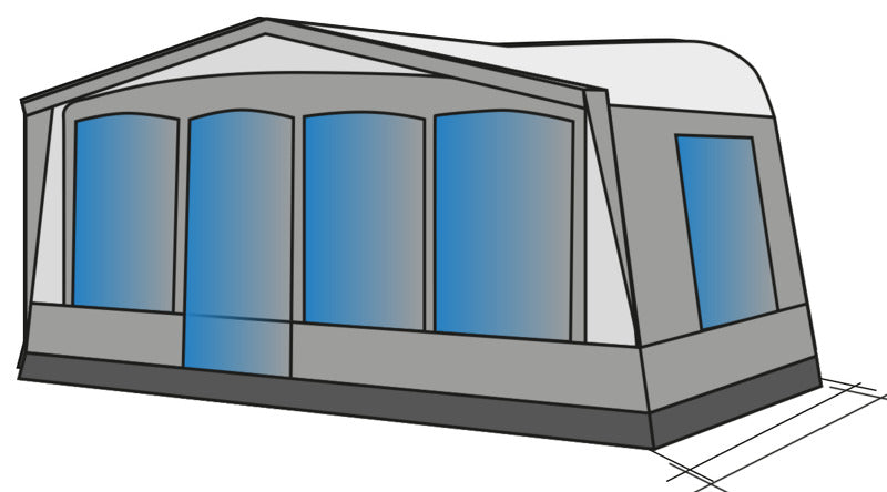 Load image into Gallery viewer, Tenda da sole per roulotte ANCONA, circonferenza 925-950cm, dimensione 12 93509
