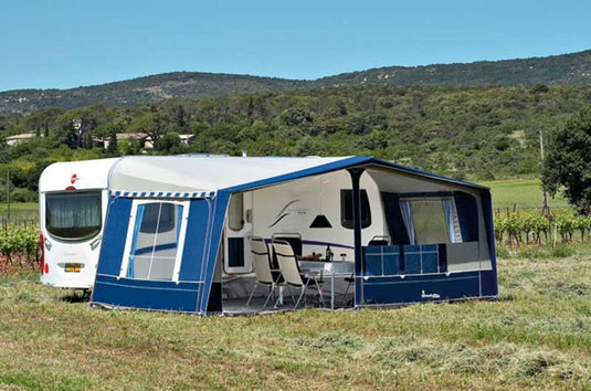Tenda da sole per roulotte Commodore Royal size 14/850, con pali in CarbonX e Re 93551